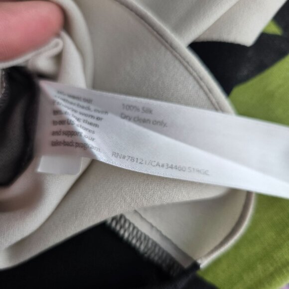 Eileen fisher womens size Petite Large color block silk short sleeve shift dress - Picture 6 of 11